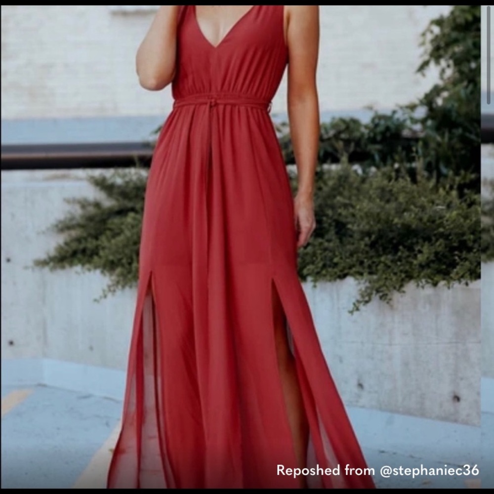 Baltic born Sleeveless Rust Maxi